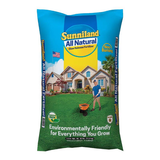 Sunniland Organic 6-4-0 Slow Release Fertilizer For All Grass Types 30 lb. 2500 sq. ft.