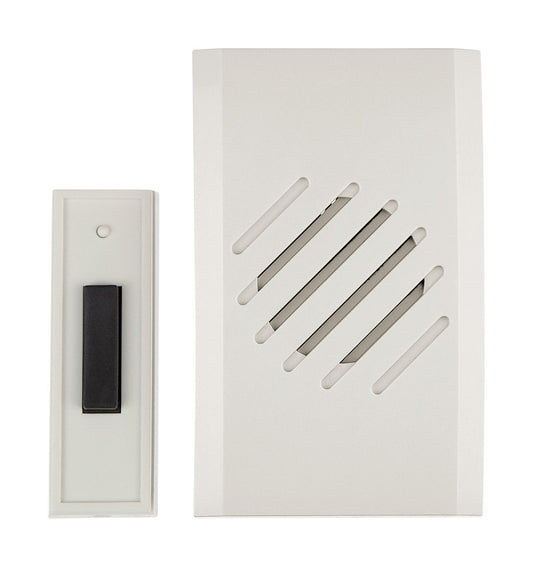 Carlon White Plastic Wireless Door Chime Kit