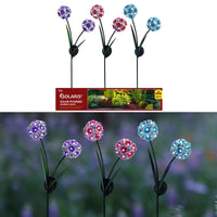 Alpine Metal Assorted 33 in. H Twin Hydrangea Solar Garden Stake (Pack of 12)