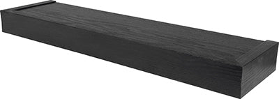 Estante flotante, diseño moderno, negro, 24 pulgadas.