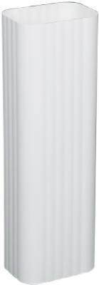 Gutter Downspout, White Galvanized Steel, 2 x 3-In. x 10-Ft. (Pack of 10)