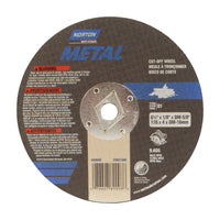 Disco de corte de óxido de aluminio Norton de 6-1/2 pulg. de diámetro x 5/8 pulg., 1 pieza.