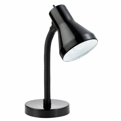 LED Goose Neck Desk Lamp, Black, 14-In.