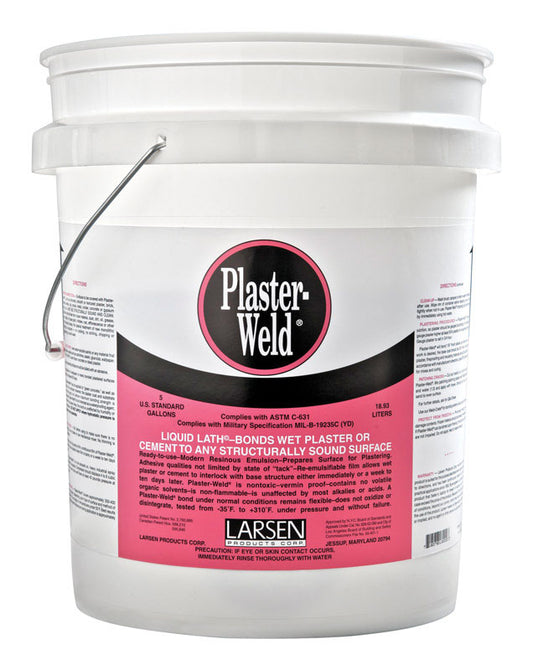 Plaster-Weld High Strength Polyvinyl acetate homopolymer Plaster Bonding Agent 5 gal