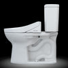 TOTO® Drake® WASHLET®+ Two-Piece Elongated 1.28 GPF TORNADO FLUSH® Toilet with C2 Bidet Seat, Cotton White - MW7763074CEG#01