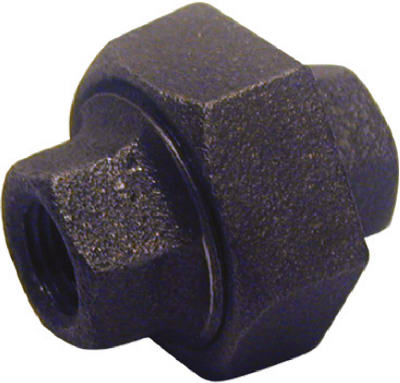 Black Pipe Fitting, Union, 1/8-In.