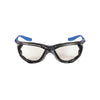 3M  Anti-Fog Foam Gasket Safety Glasses  Mirror Lens Black/Blue Frame 1 pc.