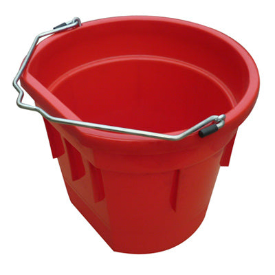 Utility Bucket, Flat Sided, Red Resin, 20-Qts.