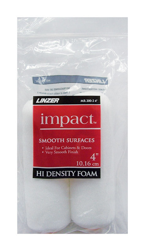 Linzer Impact Foam 4 in. W X 1/4 in. Mini Paint Roller Cover 2 pk