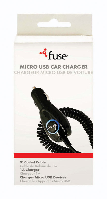 Fuse 3 ft. L USB Car Charger 1 pk