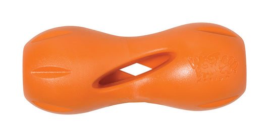 West Paw  Zogoflex  Orange  Qwizl  Synthetic Rubber  Dog Treat Toy/Dispenser  Large