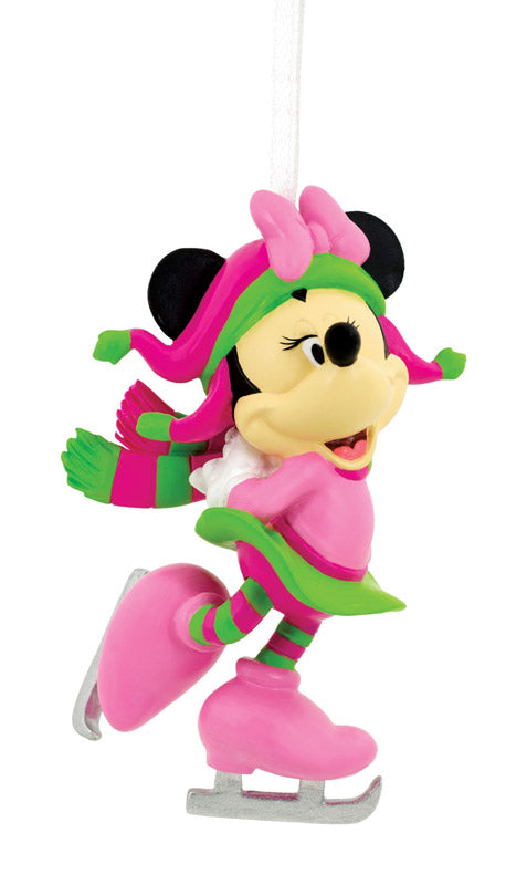 Hallmark  Multicolored  Minnie Mouse Skating  Ornament