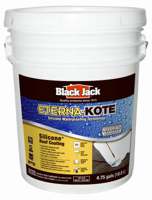 Black Jack Eterna-Kote Gloss Bright White Silicone 10 g/L VOC Roof Coating 5 gal.