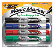 Bic Gelitp41-Ast Magic Marker Dry Erase Tank Assorted Colors 4 Pack