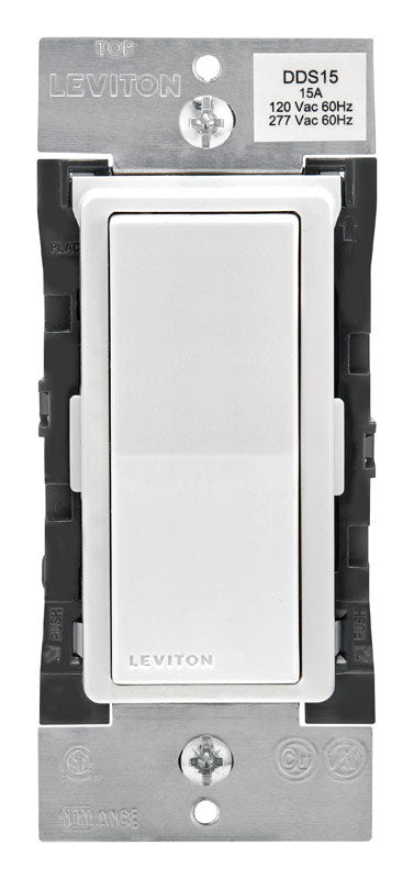 Leviton Decora 15 amps Three Pole Bluetooth WiFi In-Wall Wireless Light Switch White 1 pk
