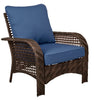 Living Accents 8799330 Blue 4 Piece Living Accents Charleston Dining Set With Brown Frame