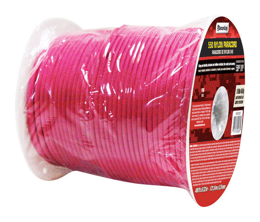 SecureLine  5/32 in. Dia. x 400 ft. L Pink  Braided  Nylon  Paracord