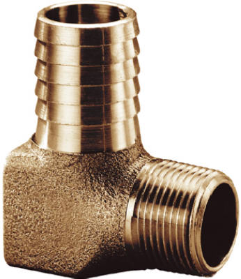 Hydrant Elbow, Brass, 3/4 x 1-In.