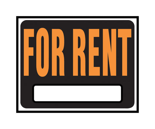 Hy-Ko English For Rent Sign Plastic 15 in. H x 19 in. W (Pack of 5)