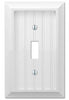 Amerelle White 1 gang Wood Toggle Wall Plate 1 pk