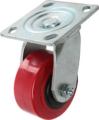 Red Poly Wheel, Swivel Caster, 4-In.