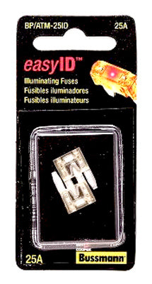 ATM Fast Acting Blade Fuse, Clear, 25-Amp, 2-Pk. (Pack of 5)
