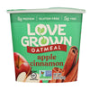 Love Grown Foods Hot Oats - Apple and Cinnamon - Case of 8 - 2.22 oz.