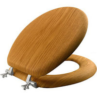 Mayfair 9601CP-378 16.5" Standard Round Natural Oak Veneer Toilet Seat