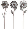 Alpine Gray Metal 49 in. H Flower Outdoor Garden Stake (Pack of 12)