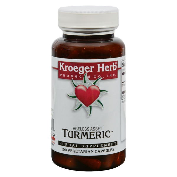 Cúrcuma de Kroeger Herb - 100 cápsulas vegetarianas