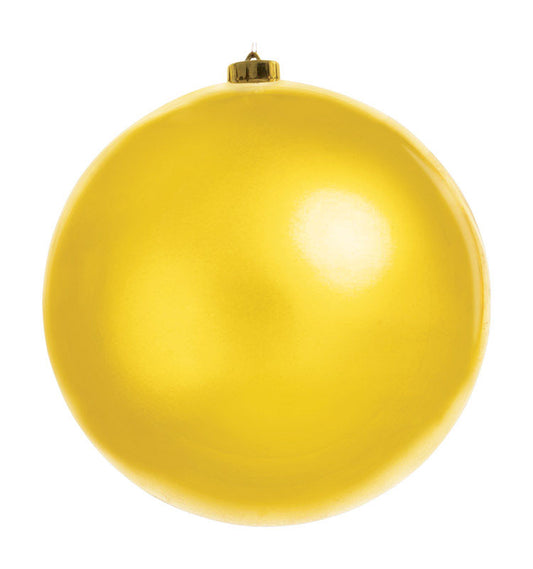 Celebrations Ball Christmas Ornament Gold Plastic 1 pk (Pack of 8)