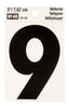 Hy-Ko 3 in. Reflective Black Vinyl Number 9 Self-Adhesive 1 pc. (Pack of 10)