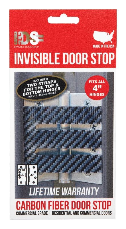 Invisible Door Stop Metallic Carbon Fiber Door Stop for 4 in. Hinges