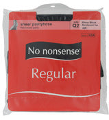 No Nonsense 015/330Q2 Size Q2 Sheer Black Regular Nylons