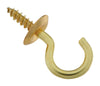 National Hardware  Small  Solid Brass  3/4 in. L Hook  5 pk