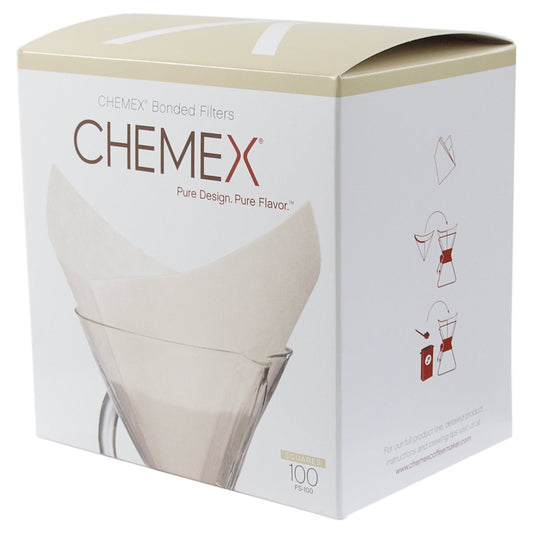 Chemex FS-100 Coffee Filters with 100-Chemex Bonded Filter Squares