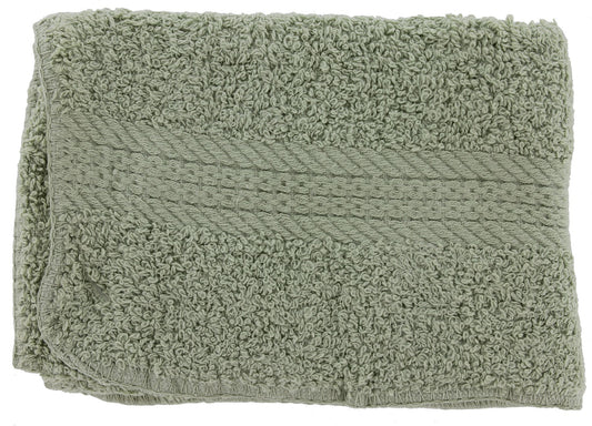 J & M Home Fashions 8687 13 X 13 Sage Green Provence Washcloth (Pack of 3)