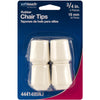 Softtouch Rubber Table/Chair Leg Tip White Round 3/4 in. W X 1.5 in. L 4 pk