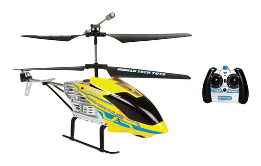 World Tech Toys  Remote Control Helicopter  Plastic  Yellow