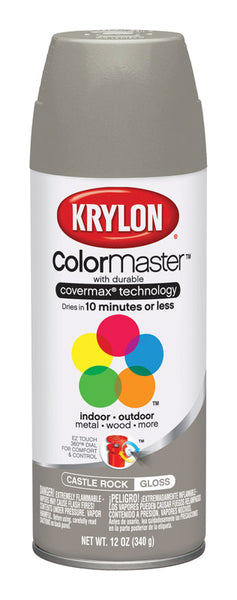Pintura en aerosol brillante Krylon ColorMaster Castle Rock de 12 oz (paquete de 6)