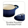 10.5 oz Enameled Cast-Iron Series 1000 Covered Mini Cocotte - Gradated Cobalt