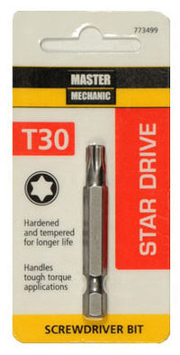 Torx 30 Screwdriver Bit, 2-In. (Pack of 6)