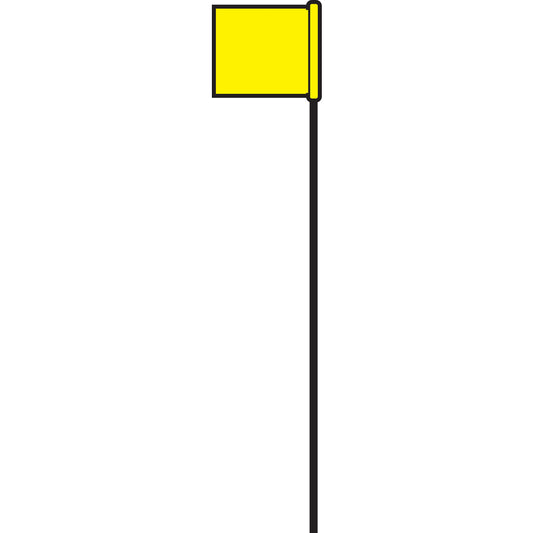 Hy-Ko SF-21/YL 21" Yellow Marking Flag (Pack of 25)