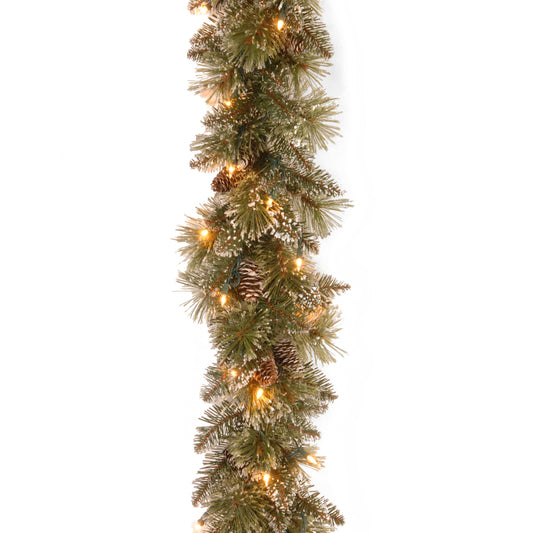 National Tree Company 10 in.   D X 108 in.   L Incandescent Prelit Decorated Clear/Warm White Garlan