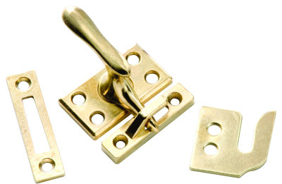Casement Window Lock, Polished Brass