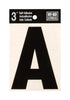 Hy-Ko 3 in. Black Vinyl Letter A Self-Adhesive 1 pc. (Pack of 10)