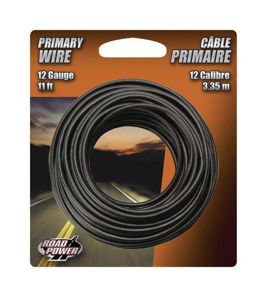 Coleman Cable  11 ft. 12 Ga. Primary Wire  Black