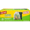 TRASH BAGS30GAL28CT CLR