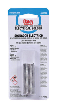 Oatey 1 oz Acid Core Wire Solder 0.063 in. D Tin/Lead 40/60