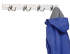 Spectrum 24 in. L Satin Nickel White Steel/Wood Hook Rack 1 pk